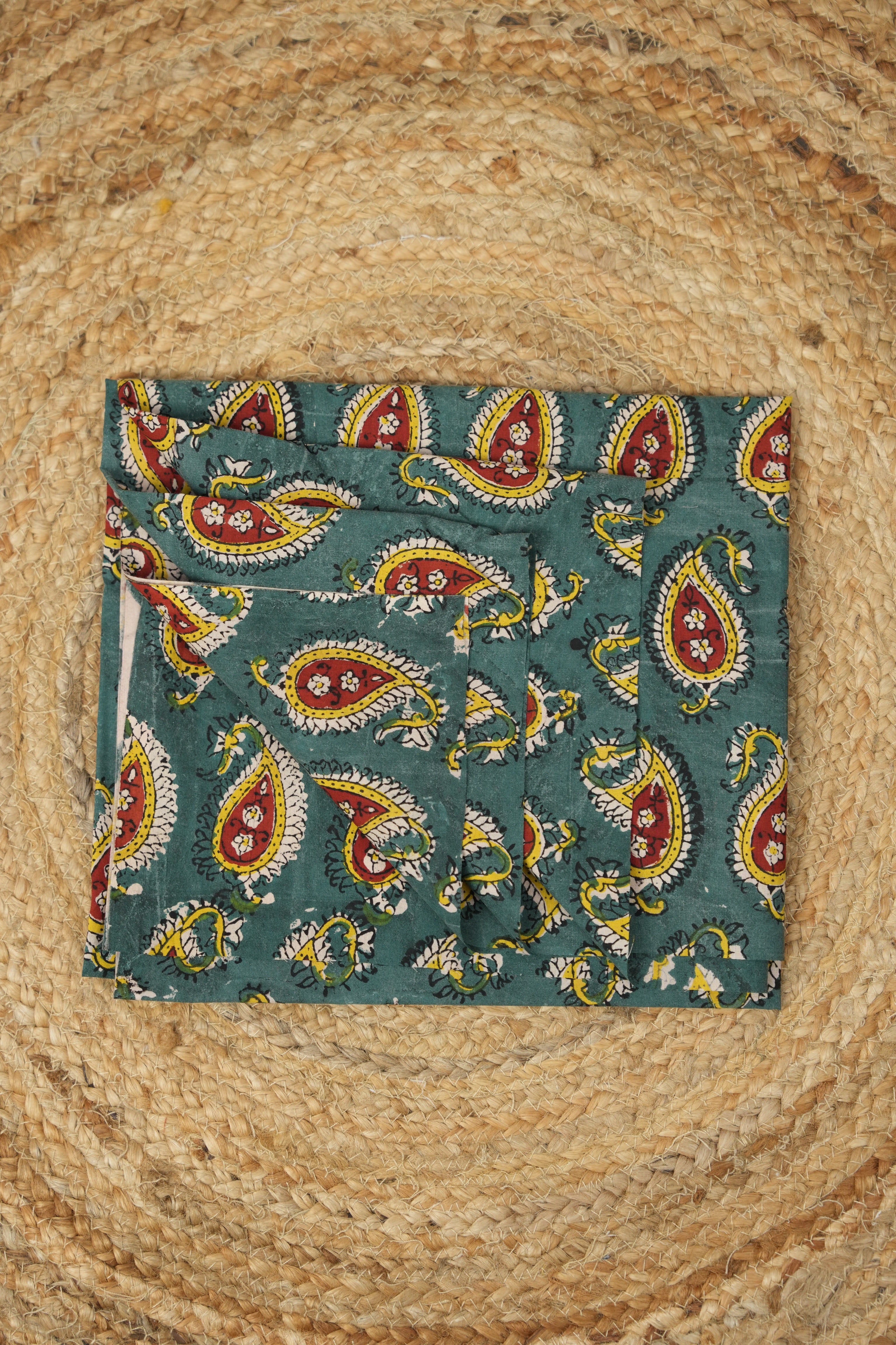 Hand Block Print Cotton Blouse Piece Set - SRCBPS07