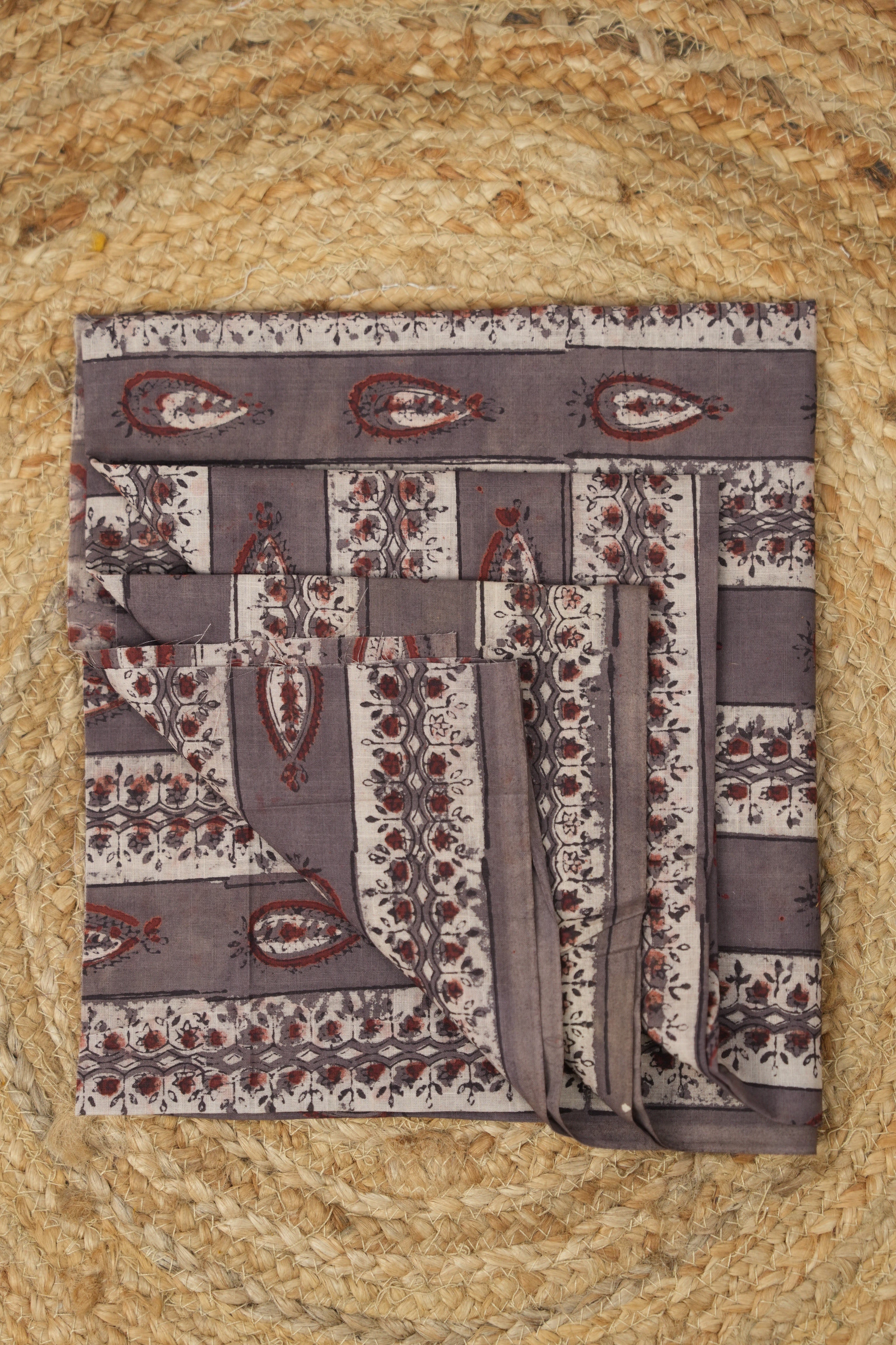 Hand Block Print Cotton Blouse Piece Set - SRCBPS05