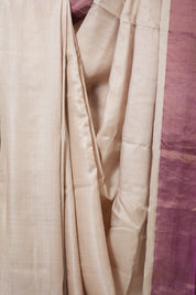 Beige Tussar Silk Saree - SRBTSS1779
