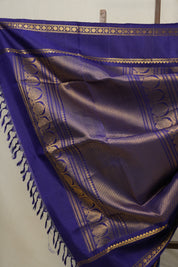 Sky Blue Gadwal Silk Saree - SRSBGSS433