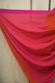 Orange Bengal Cotton Saree - SROBCS192