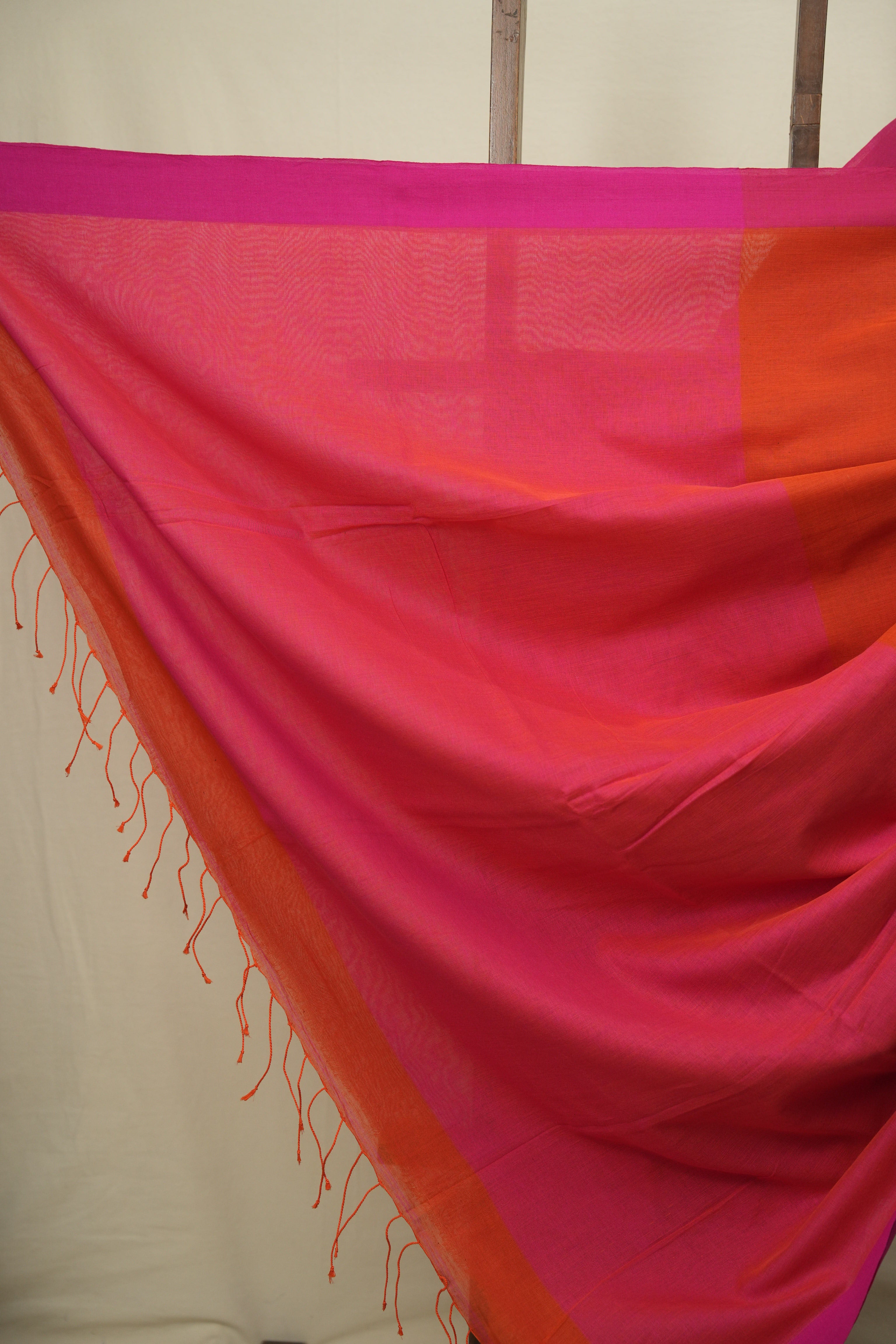 Orange Bengal Cotton Saree - SROBCS192