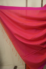 Orange Bengal Cotton Saree - SROBCS192