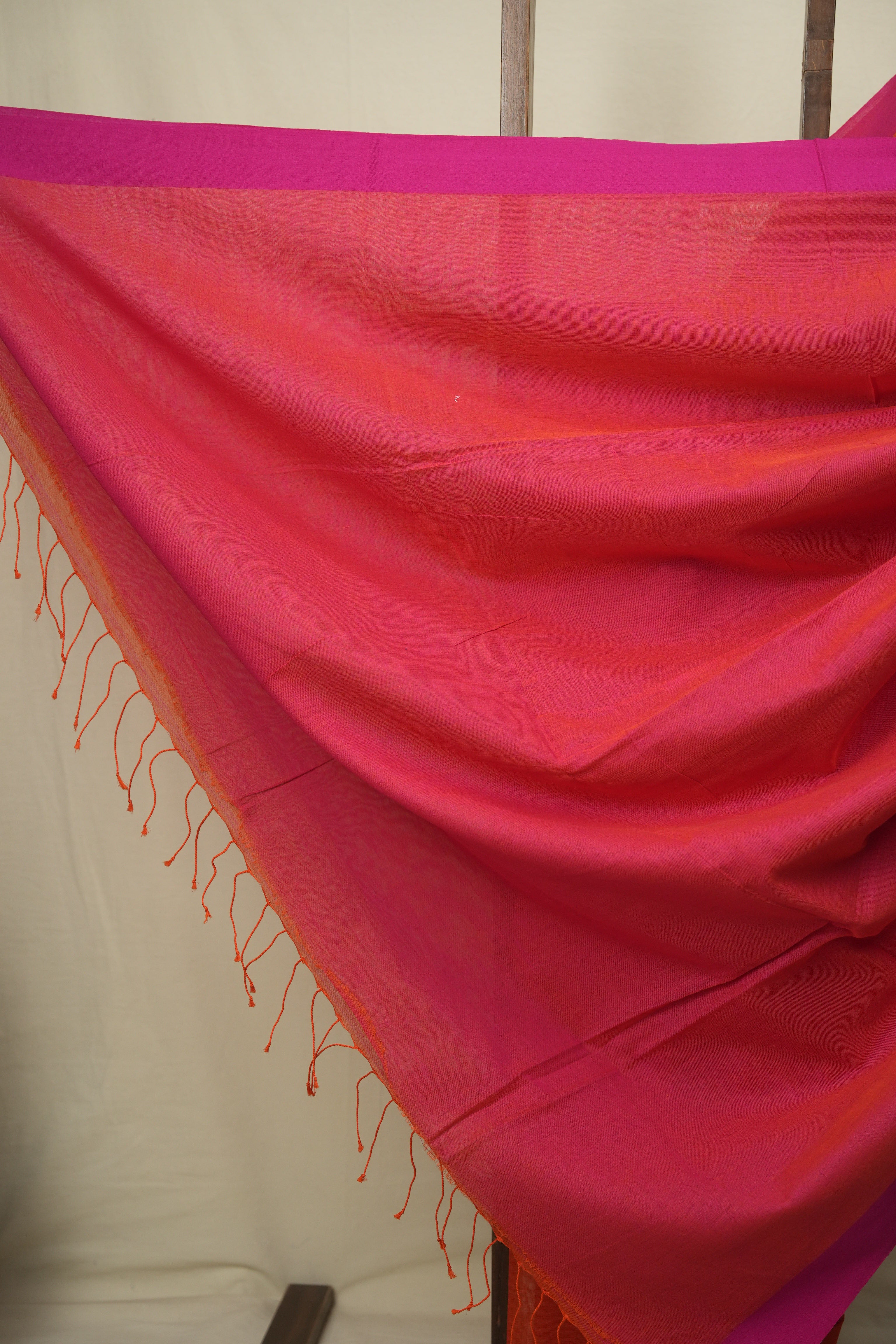 Orange Bengal Cotton Saree - SROBCS192