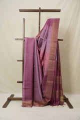 Lavendar Pink Tussar Silk Saree - SRLPTSS1777