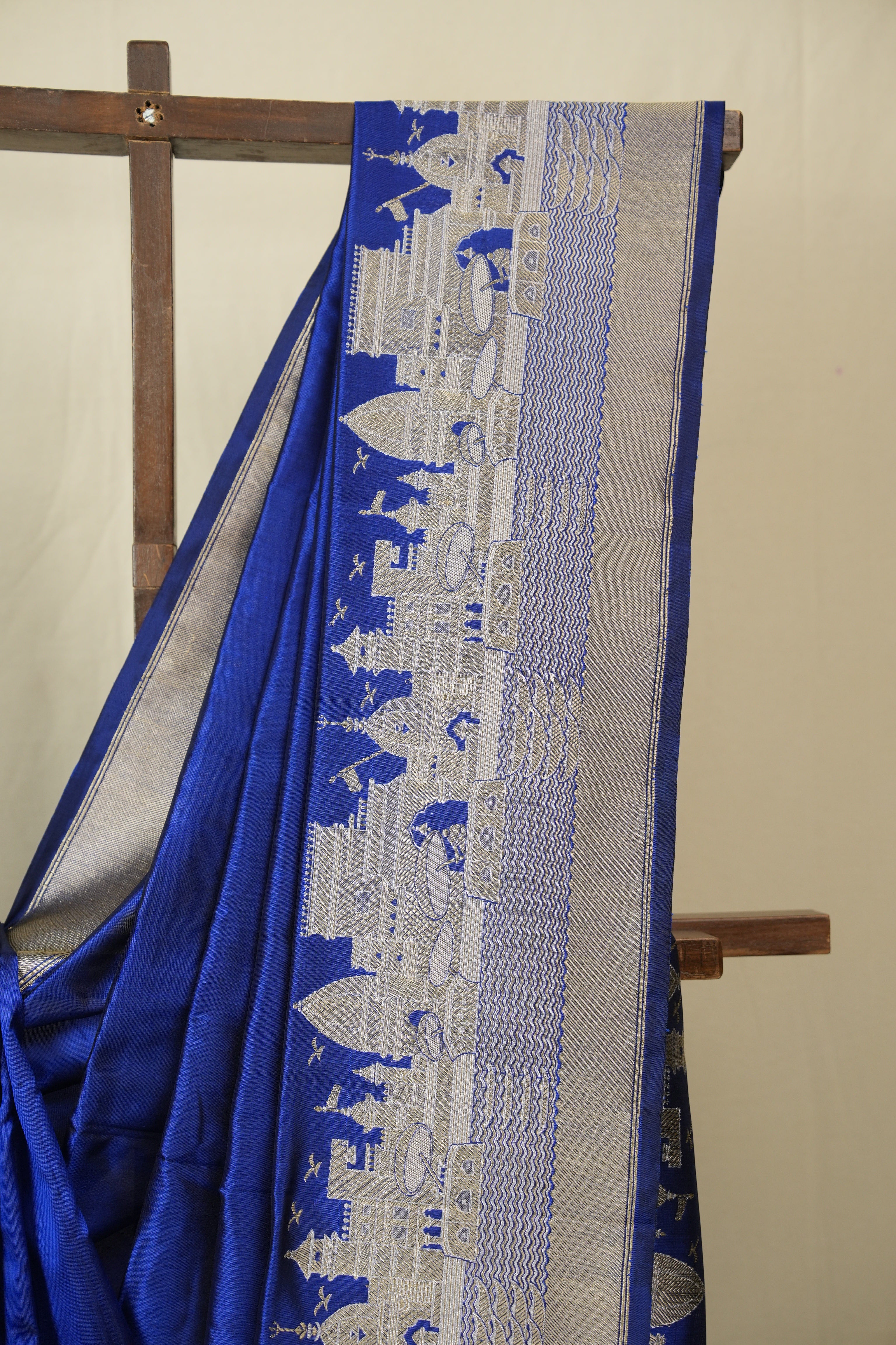Navy Blue Banarasi Silk Saree - SRNBBSS980