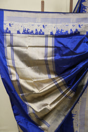 Navy Blue Banarasi Silk Saree - SRNBBSS980