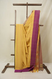 Yellow Cotton Ilkal Saree - SRYCIS956