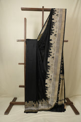 Black Banarasi Silk Saree - SRBBSS981