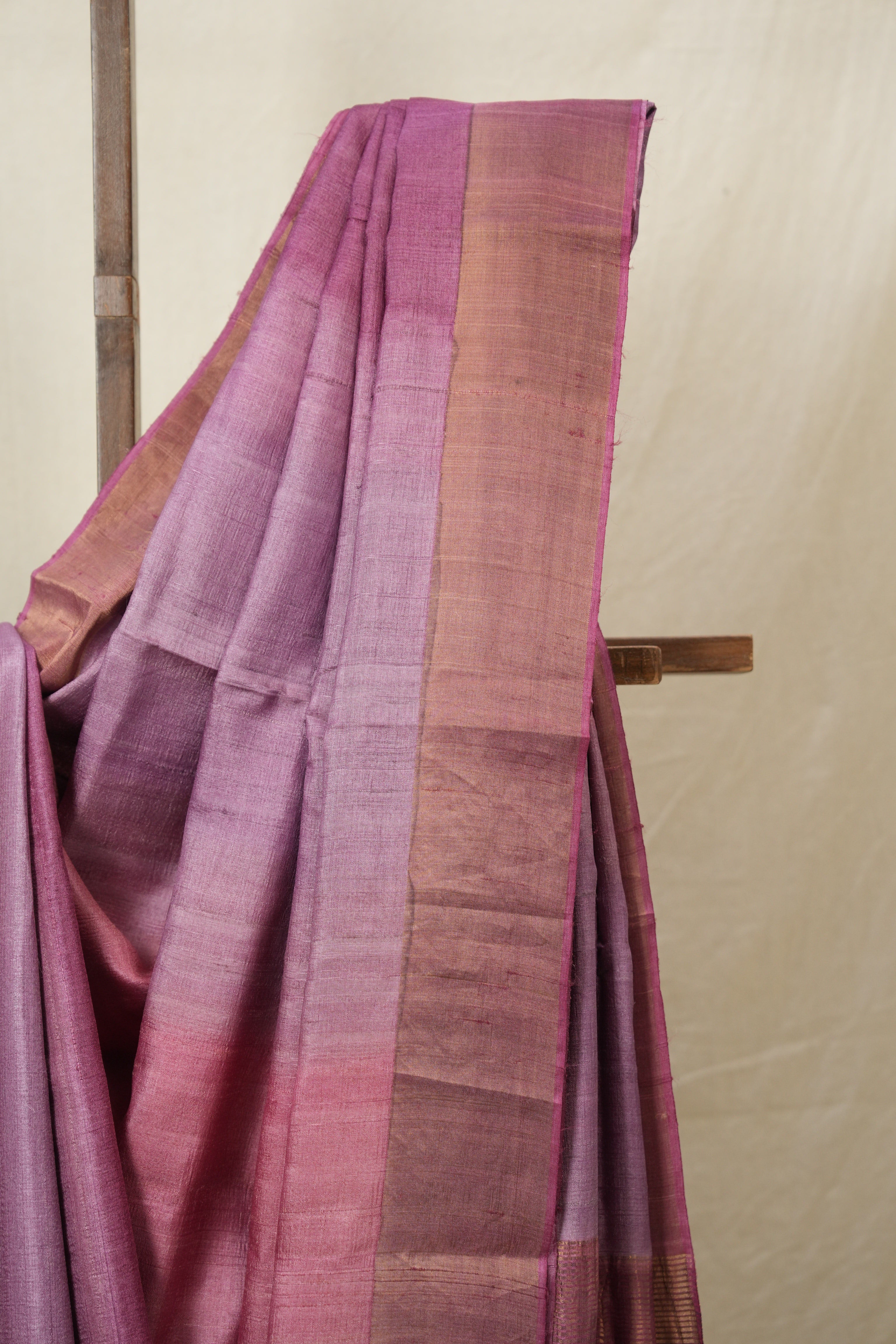 Lavendar Pink Tussar Silk Saree - SRLPTSS1777