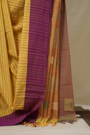 Yellow Cotton Ilkal Saree - SRYCIS956