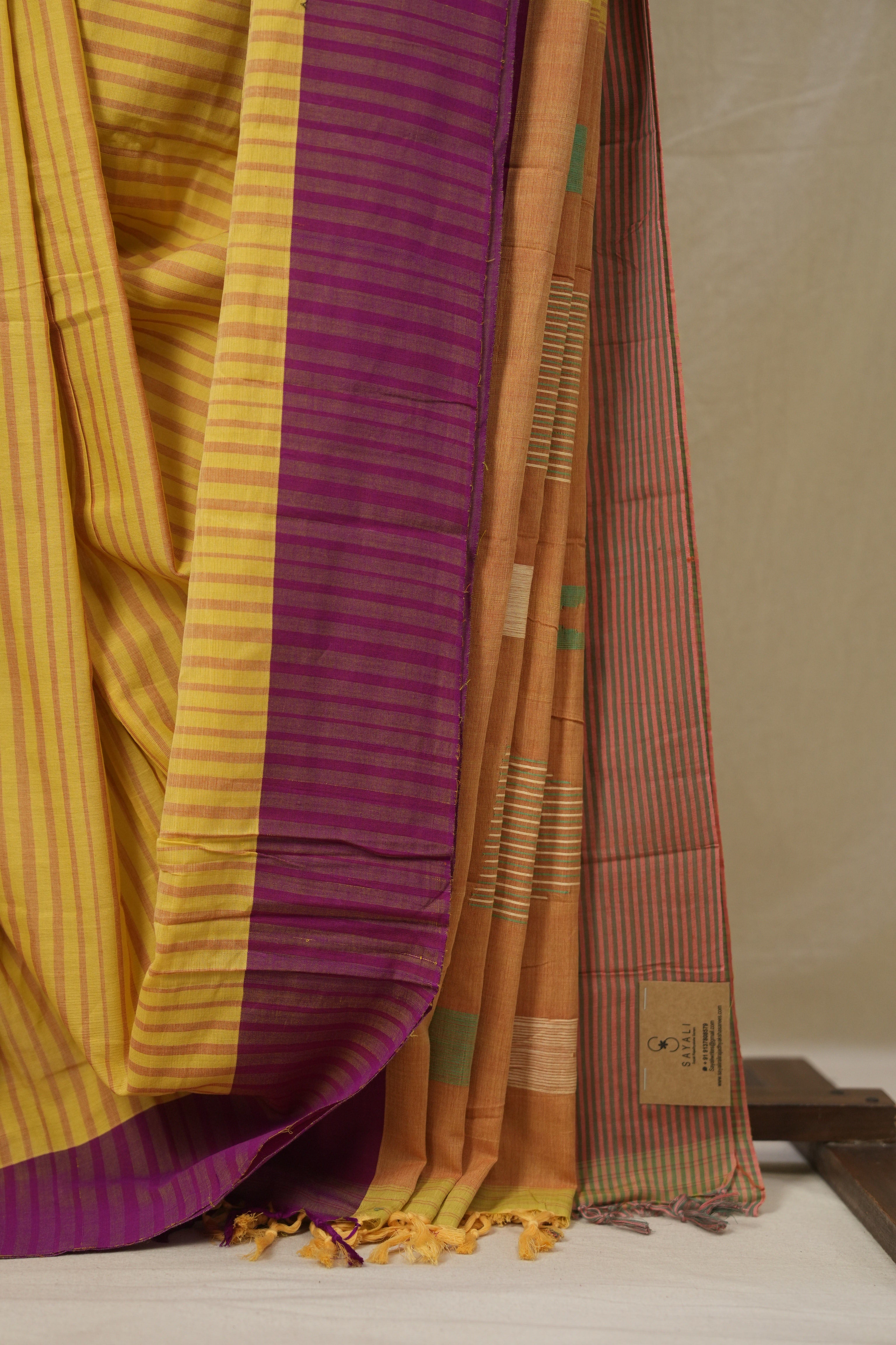 Yellow Cotton Ilkal Saree - SRYCIS956