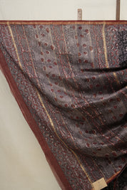 Black HBP Cotton Silk Saree With Chanderi Border - SRBCSS1238