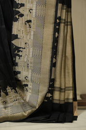 Black Banarasi Silk Saree - SRBBSS981