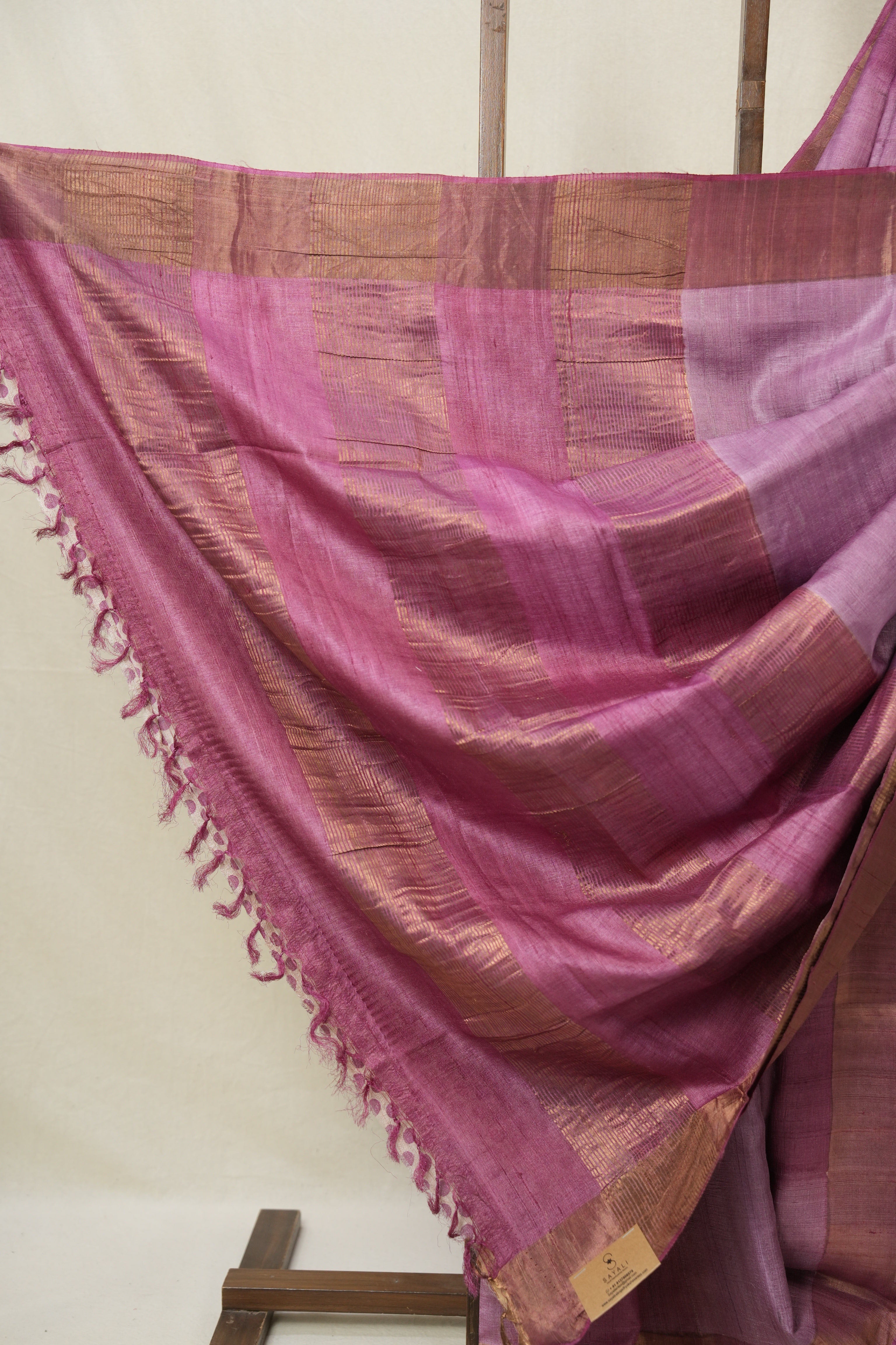 Lavendar Pink Tussar Silk Saree - SRLPTSS1777
