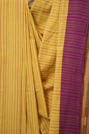 Yellow Cotton Ilkal Saree - SRYCIS956