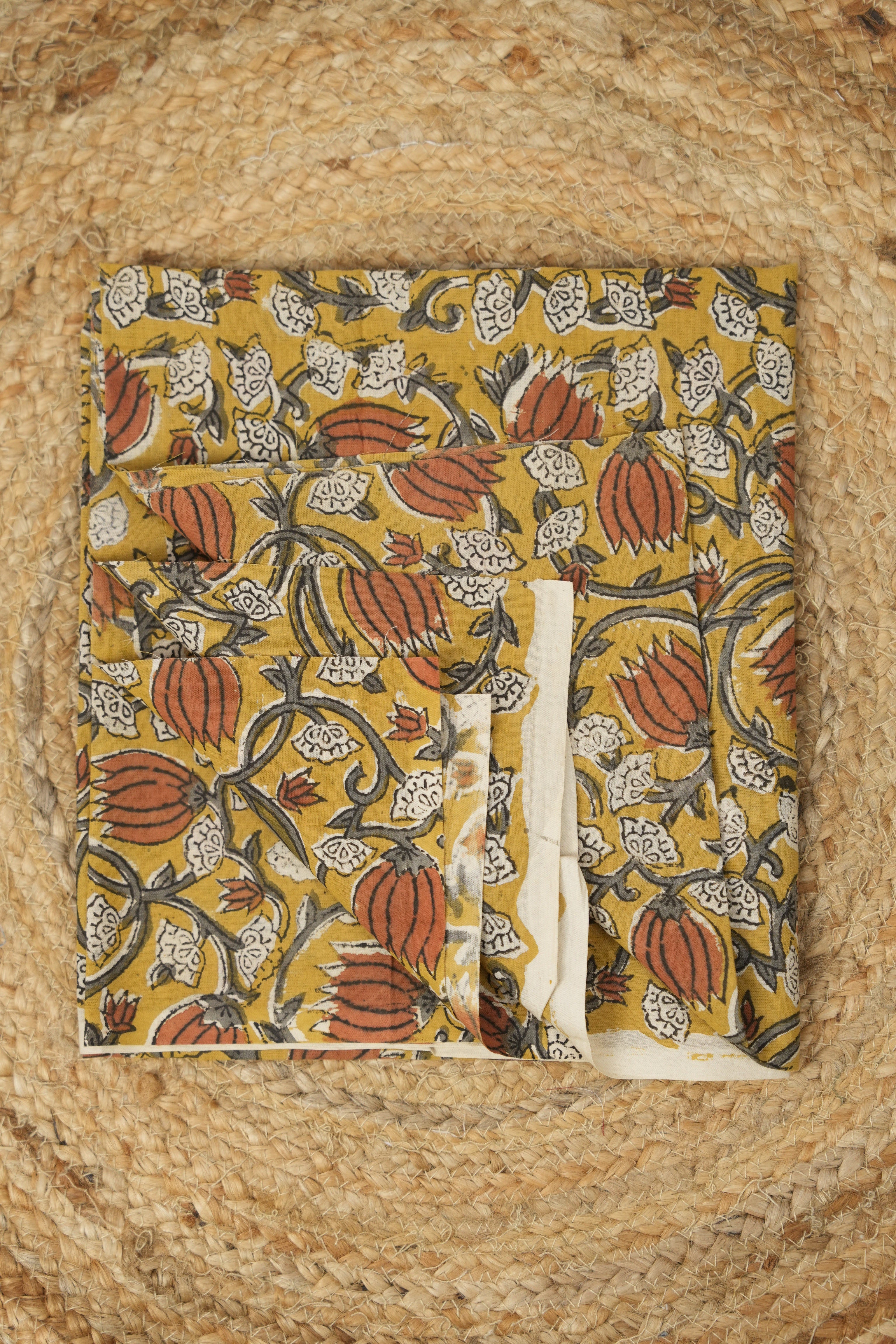 Hand Block Print Cotton Blouse Piece Set - SRCBPS02