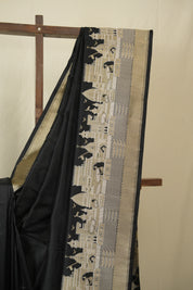 Black Banarasi Silk Saree - SRBBSS981