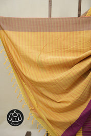 Yellow Cotton Ilkal Saree - SRYCIS956