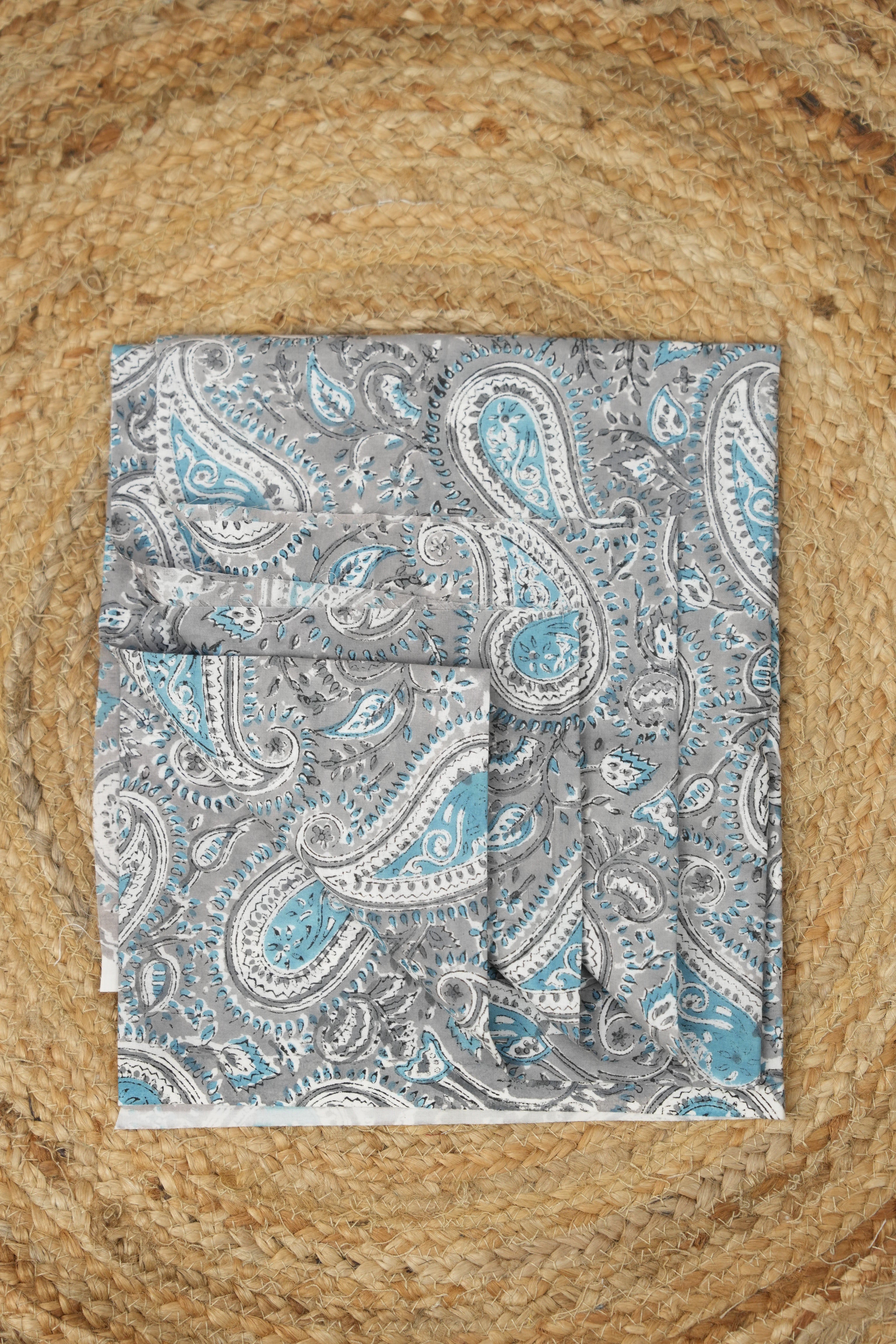 Hand Block Print Cotton Blouse Piece Set - SRCBPS04