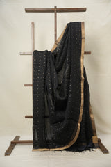 Black Matka Silk Saree - SRBMSS93