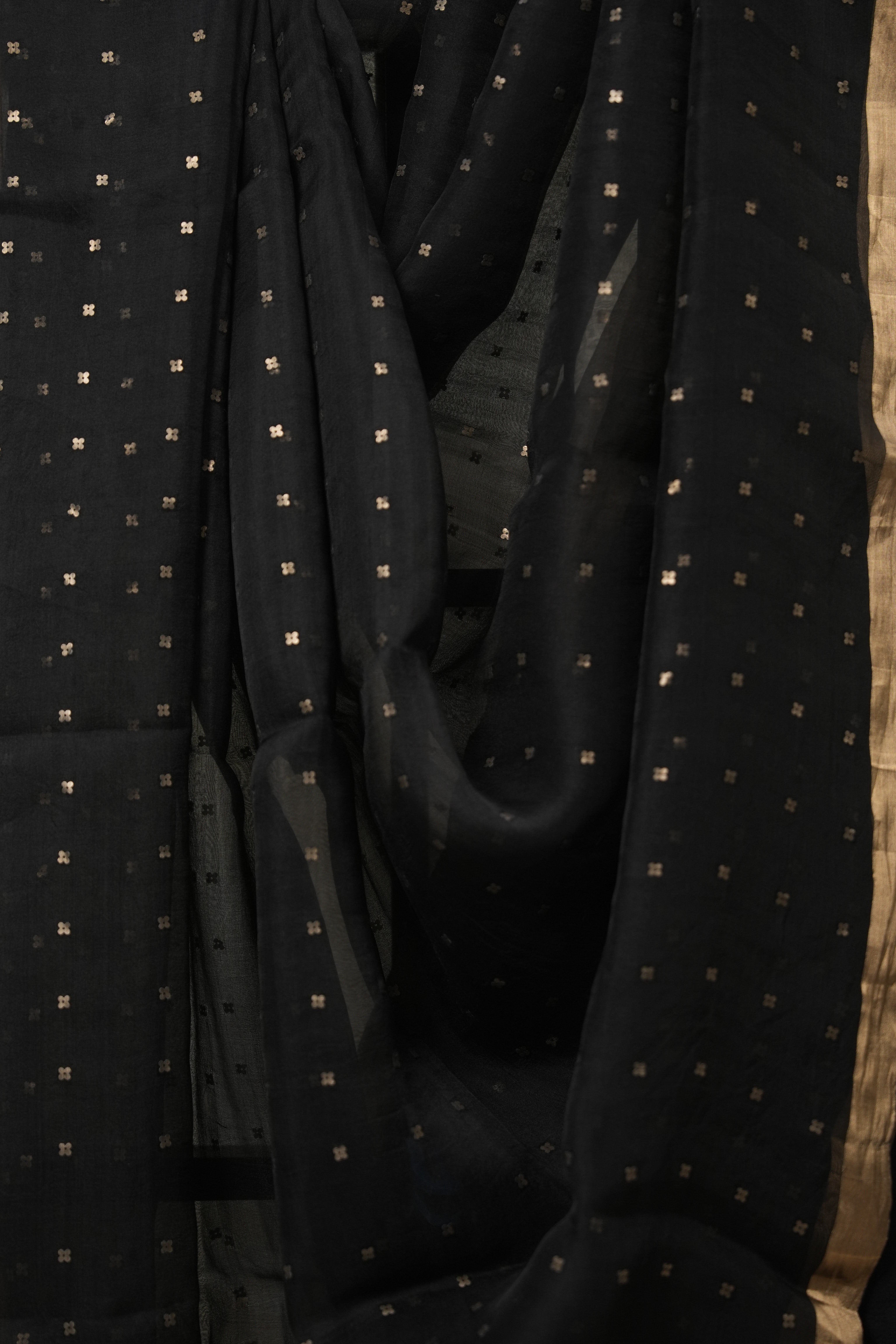 Black Matka Silk Saree - SRBMSS93