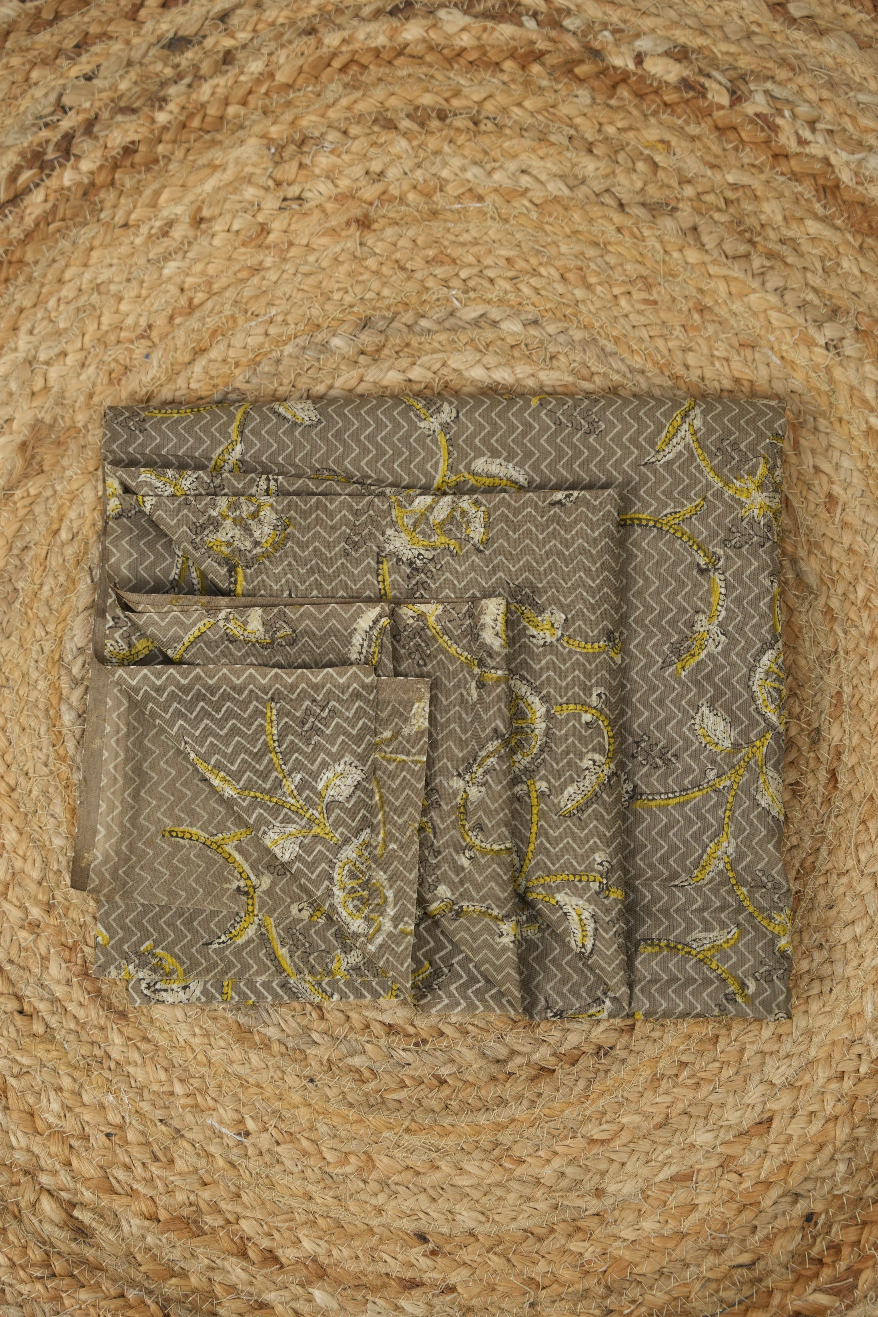 Hand Block Print Cotton Blouse Piece Set - SRCBPS14
