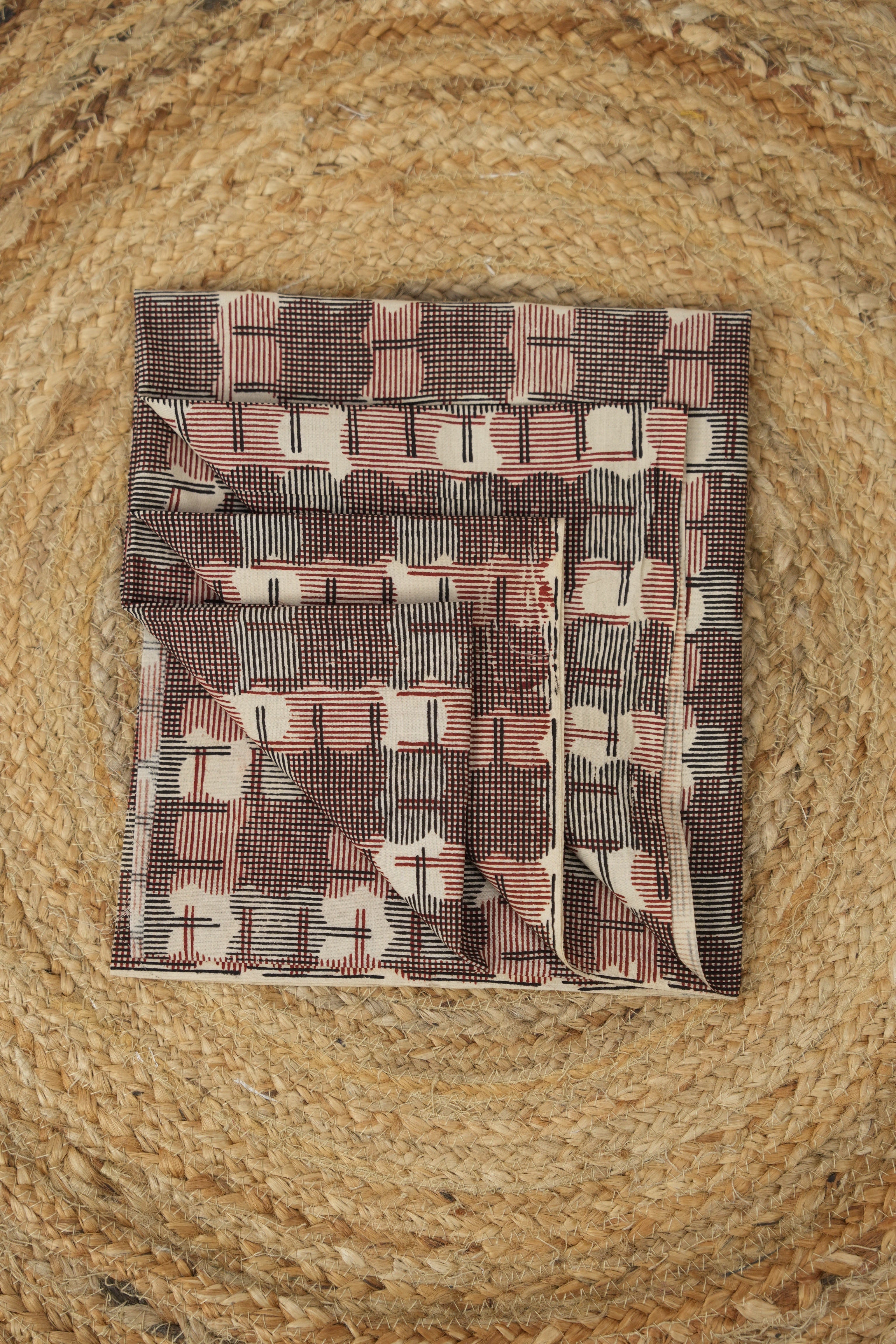 Hand Block Print Cotton Blouse Piece Set - SRCBPS14