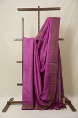 Pink Tussar Silk Saree - SRPTSS1780