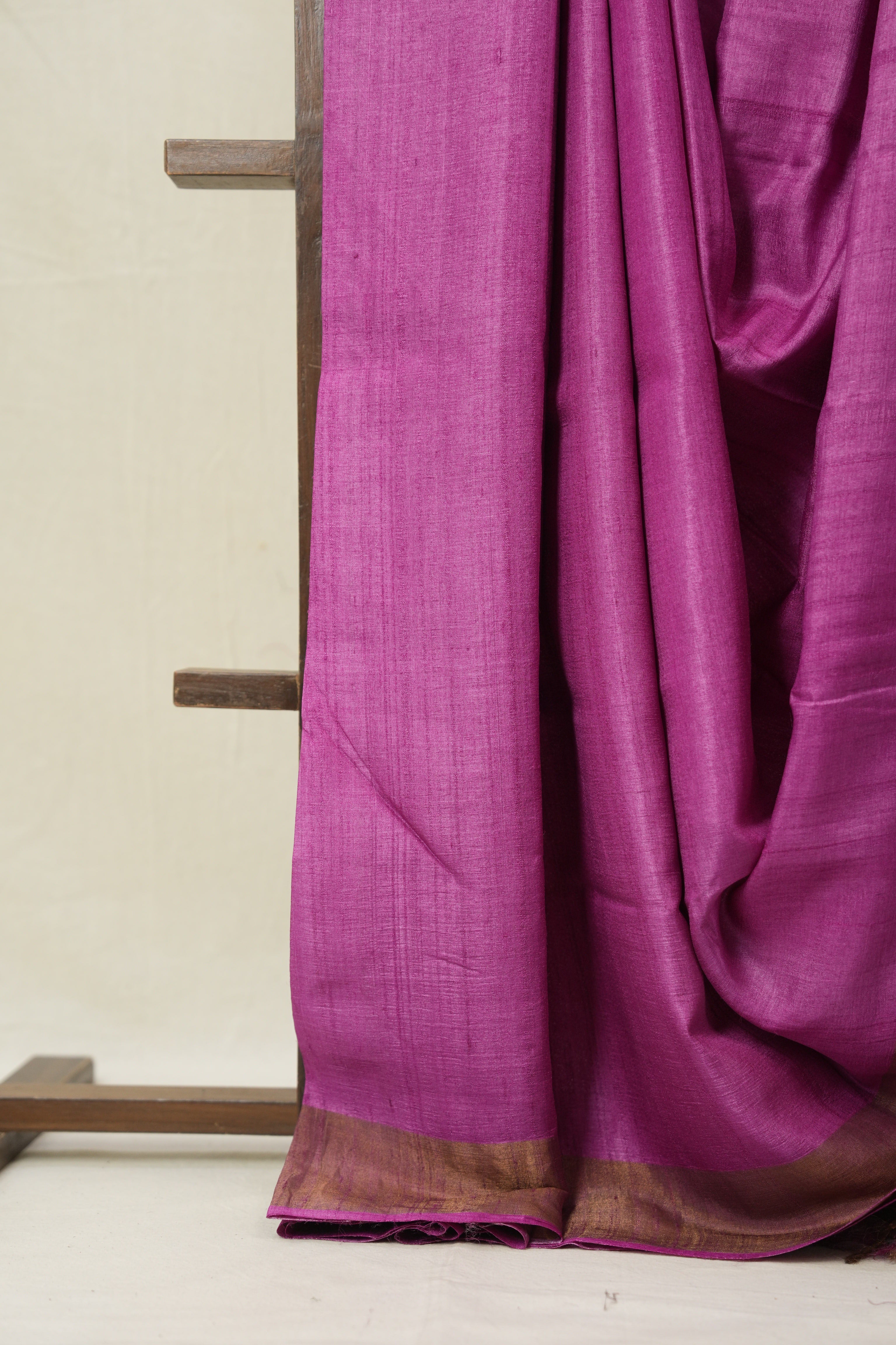 Pink Tussar Silk Saree - SRPTSS1780