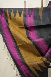 Black Soft Silk Saree - SRBSSS423