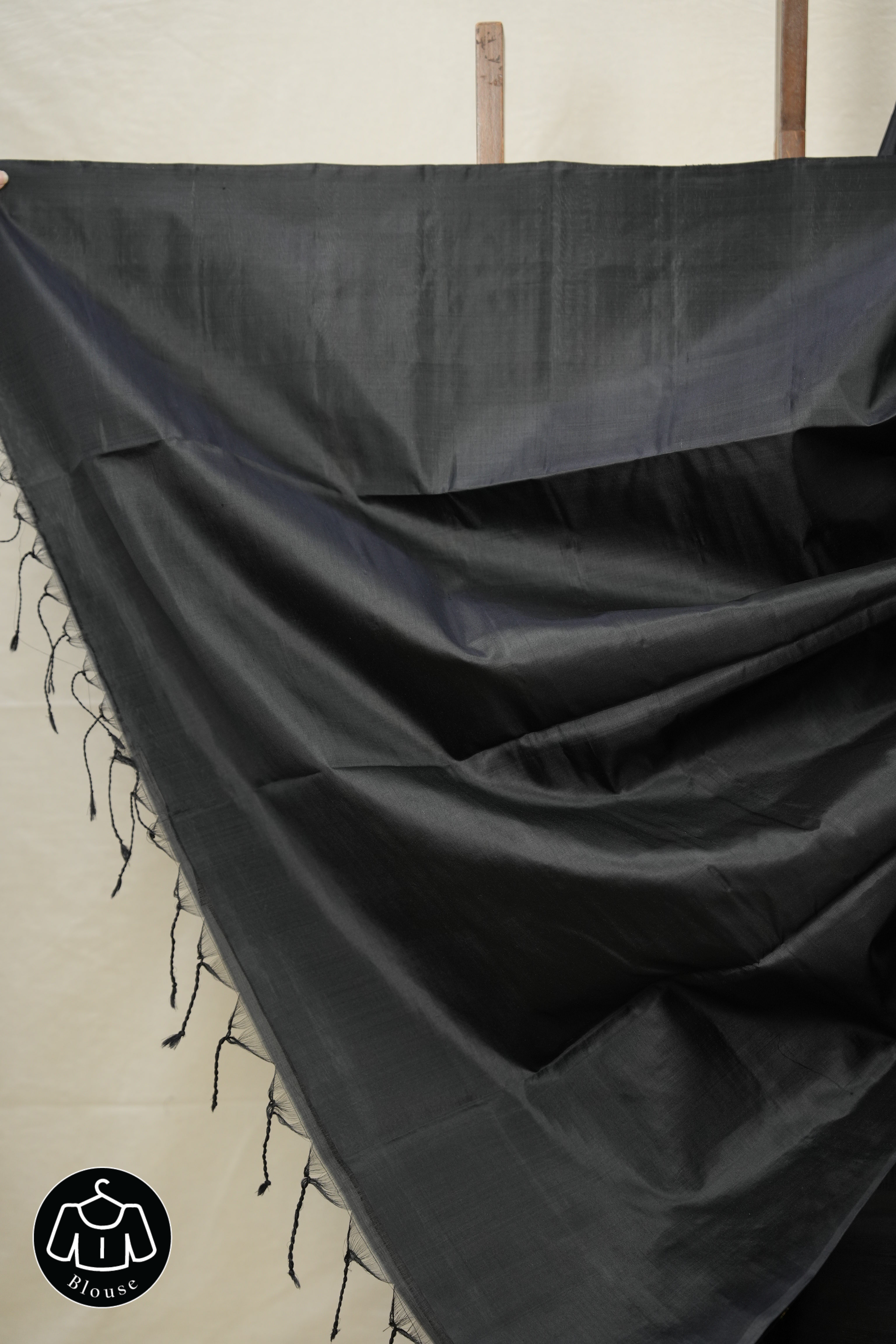 Black Soft Silk Saree - SRBSSS423