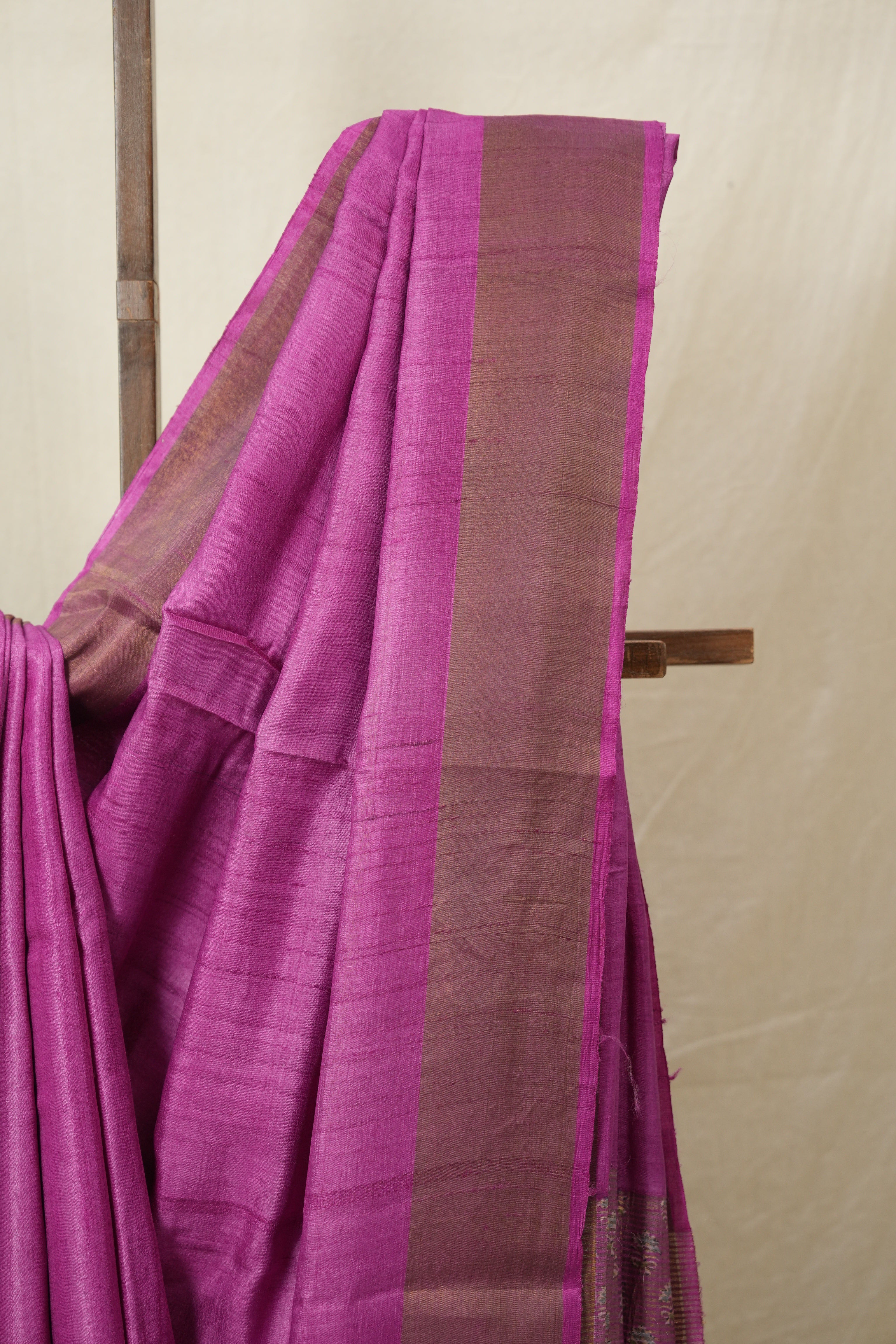 Pink Tussar Silk Saree - SRPTSS1780
