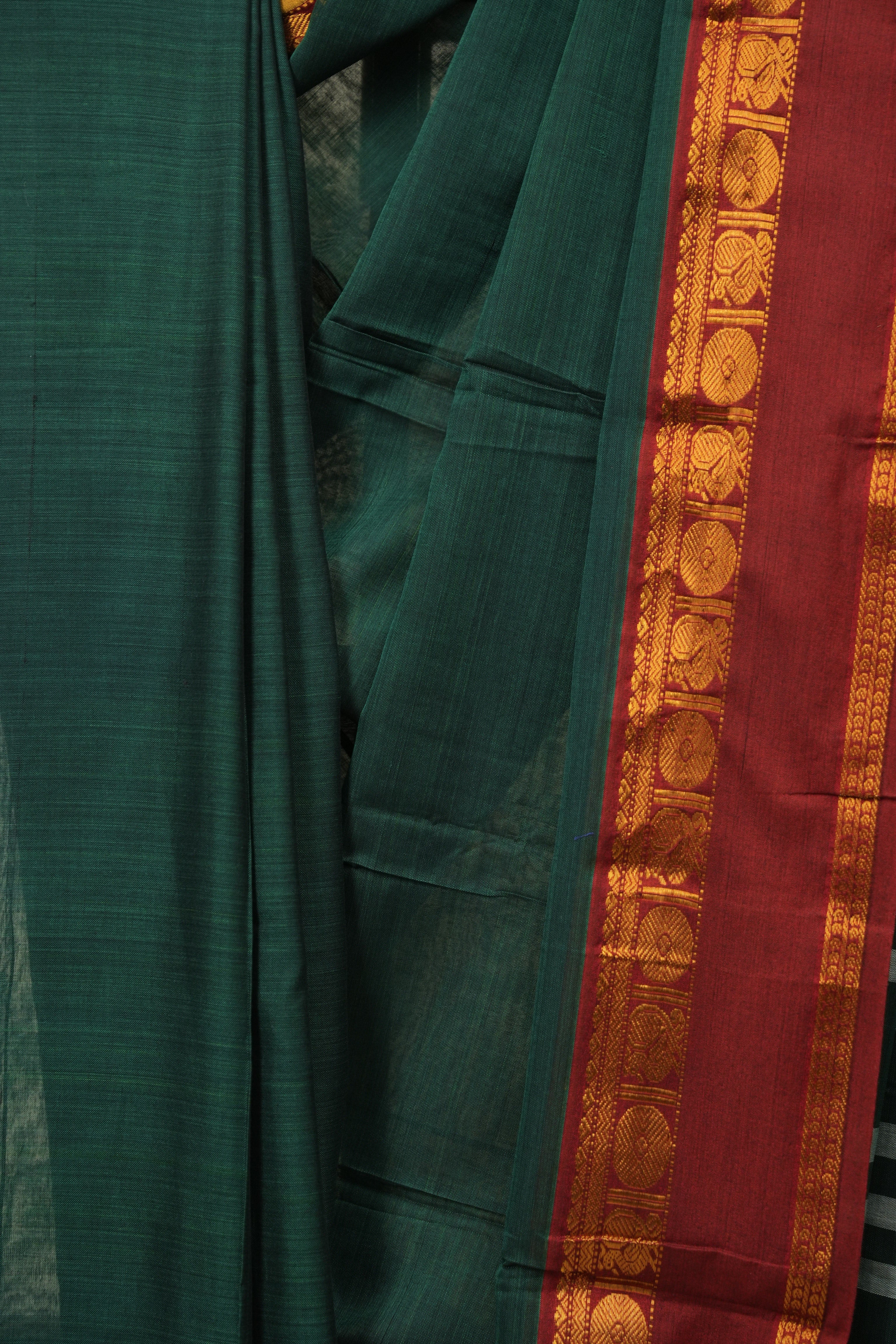 Green Narayan Peth Cotton Saree - SRGNPCS61