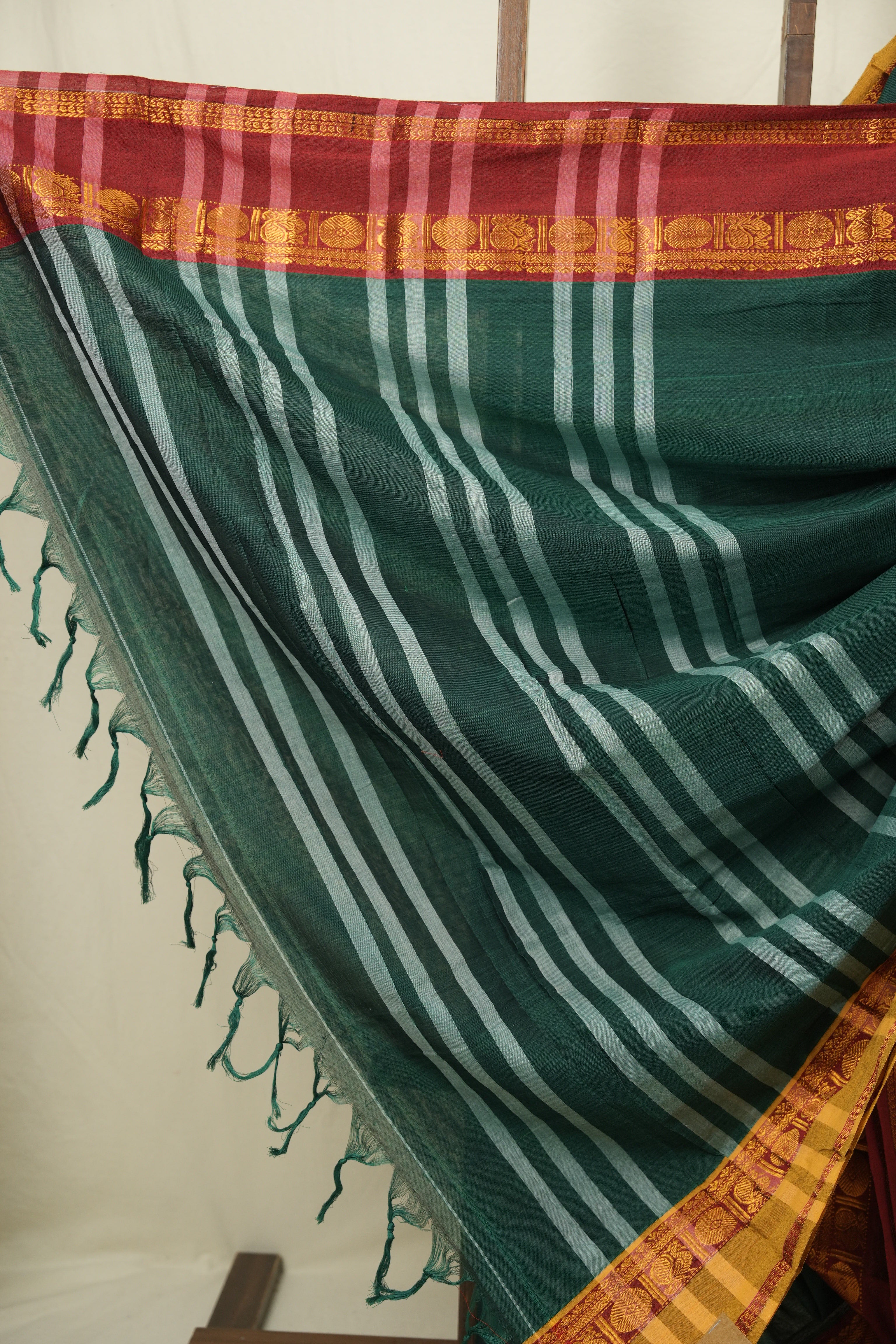 Green Narayan Peth Cotton Saree - SRGNPCS61