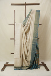 Beige Tussar Silk Saree - SRBTSS1782