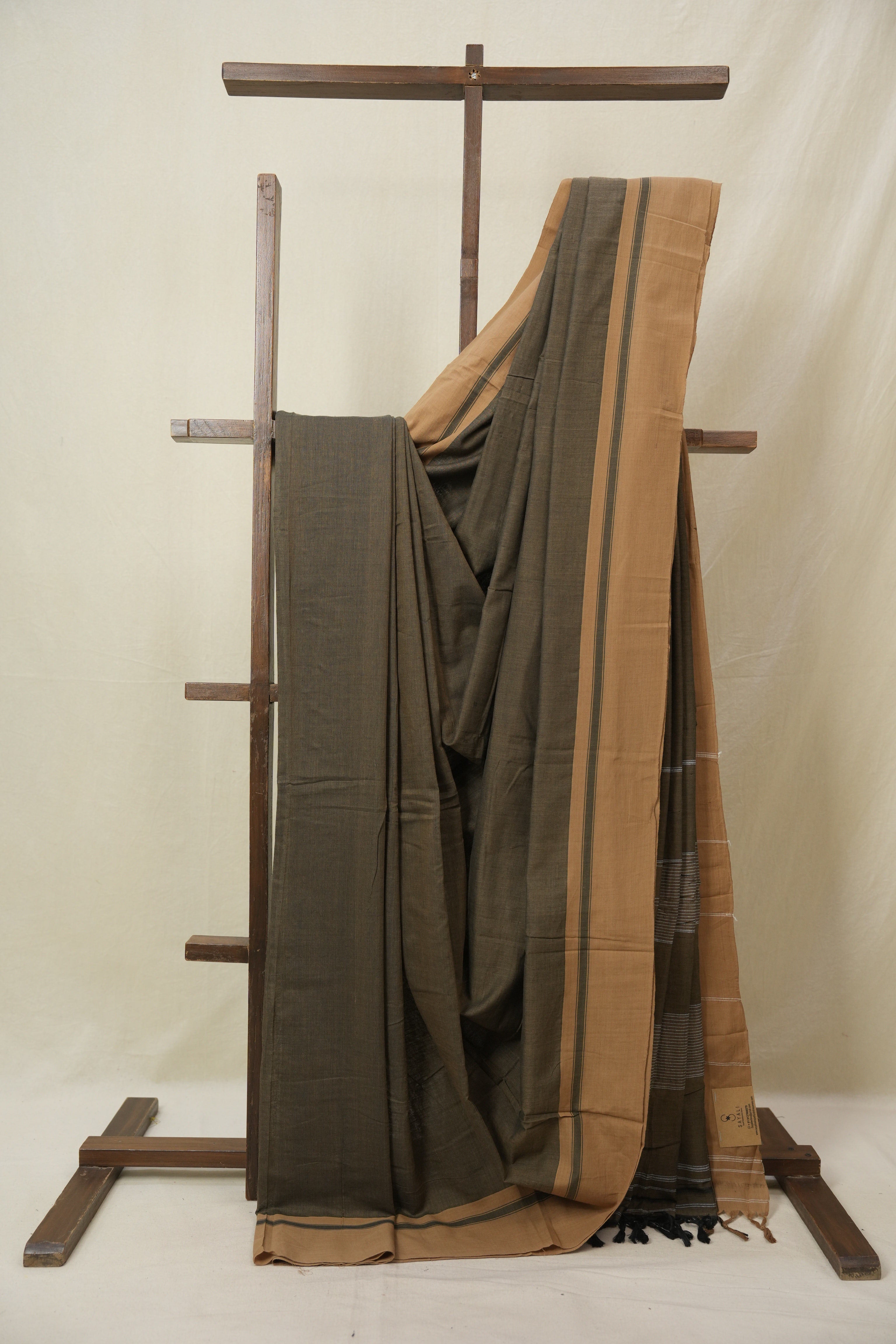 Brown Cotton Ilkal Saree - SRBCIS952