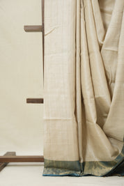Beige Tussar Silk Saree - SRBTSS1782