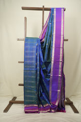 Peacock Blue Kanjivaram Silk Saree - SRPBKSS1084