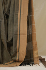Brown Cotton Ilkal Saree - SRBCIS952