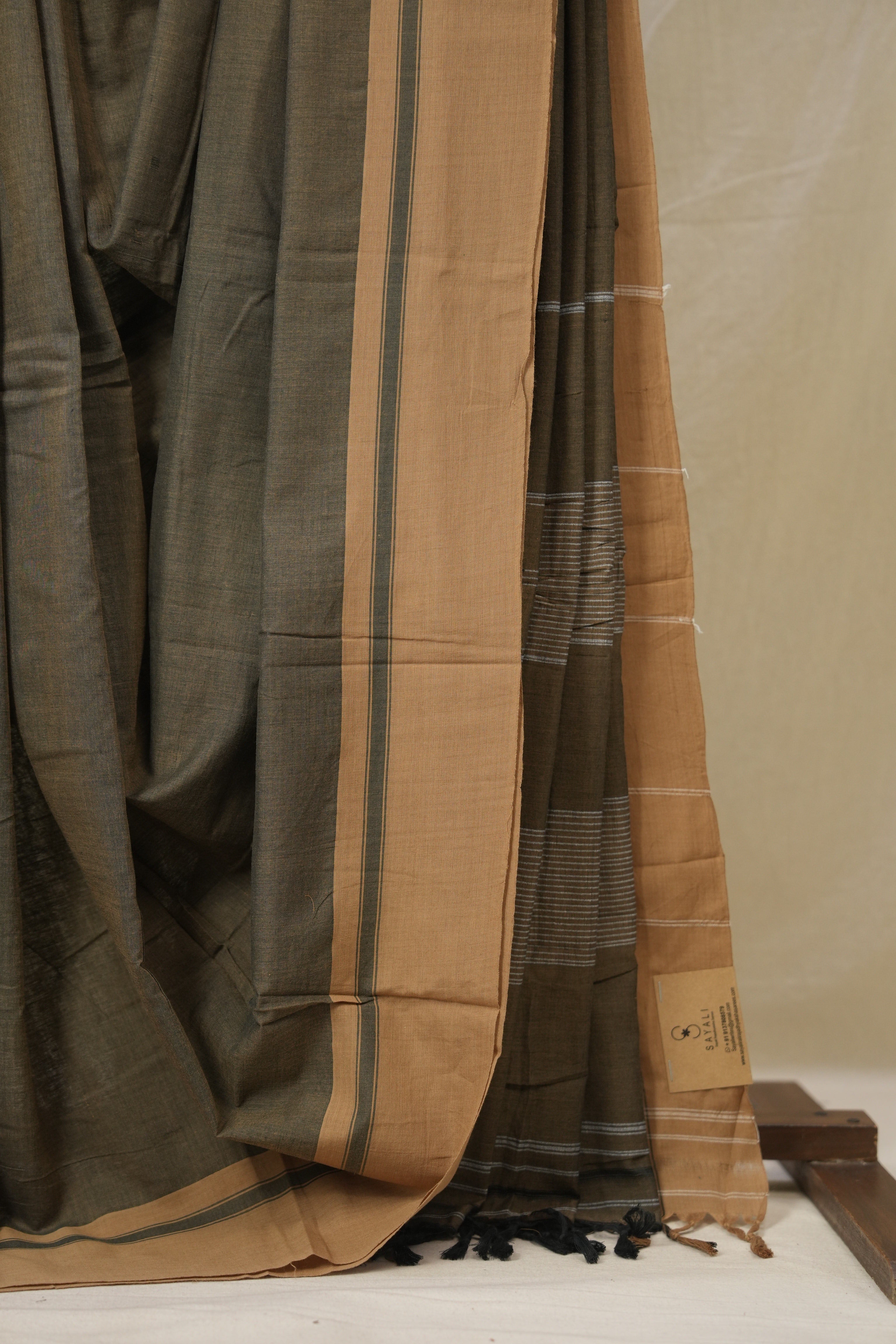 Brown Cotton Ilkal Saree - SRBCIS952