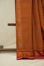 Orange Narayan Peth Cotton Saree - SRONPCS57
