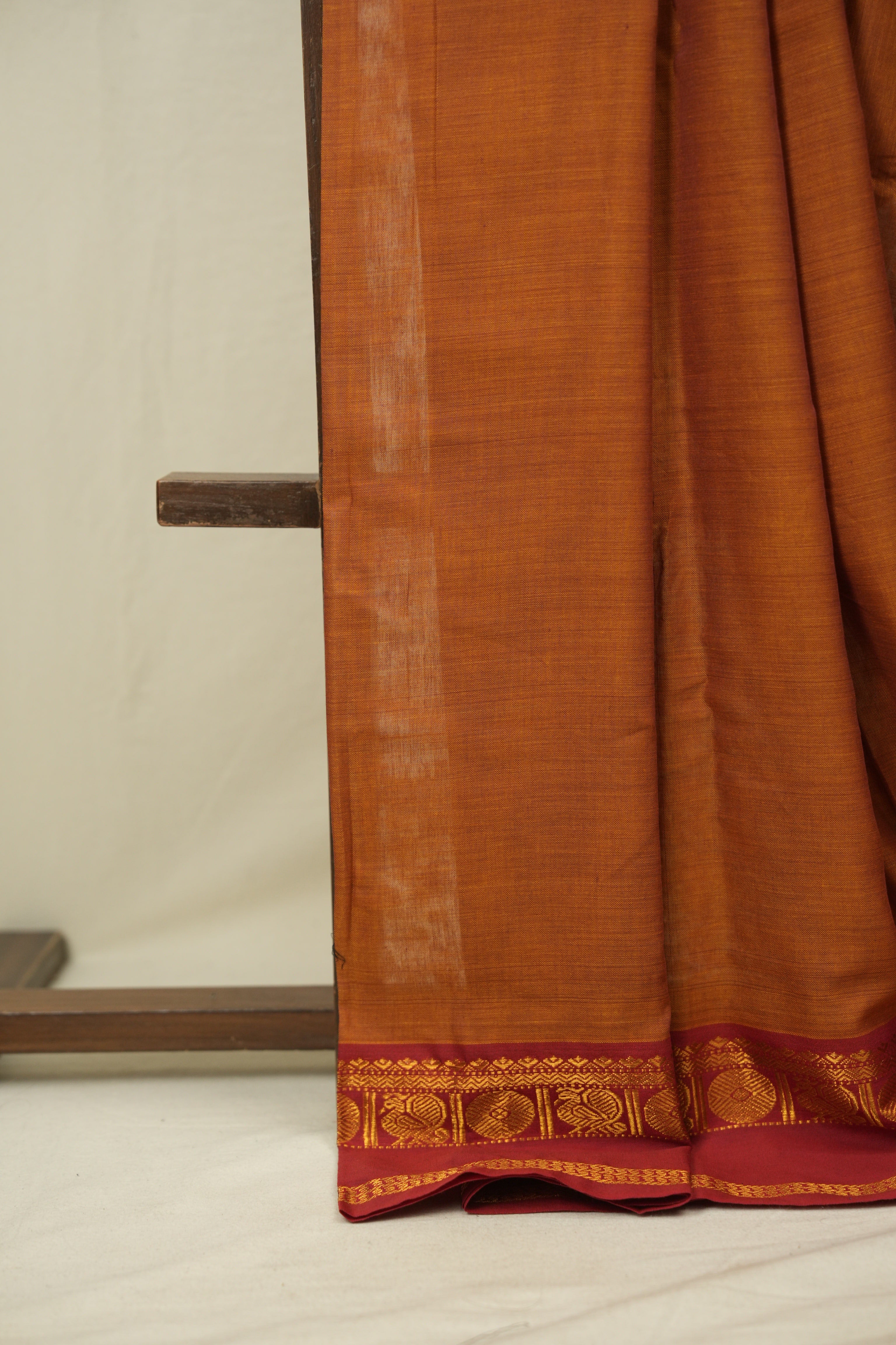 Orange Narayan Peth Cotton Saree - SRONPCS57