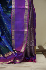 Peacock Blue Kanjivaram Silk Saree - SRPBKSS1084