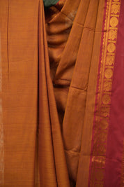 Orange Narayan Peth Cotton Saree - SRONPCS57