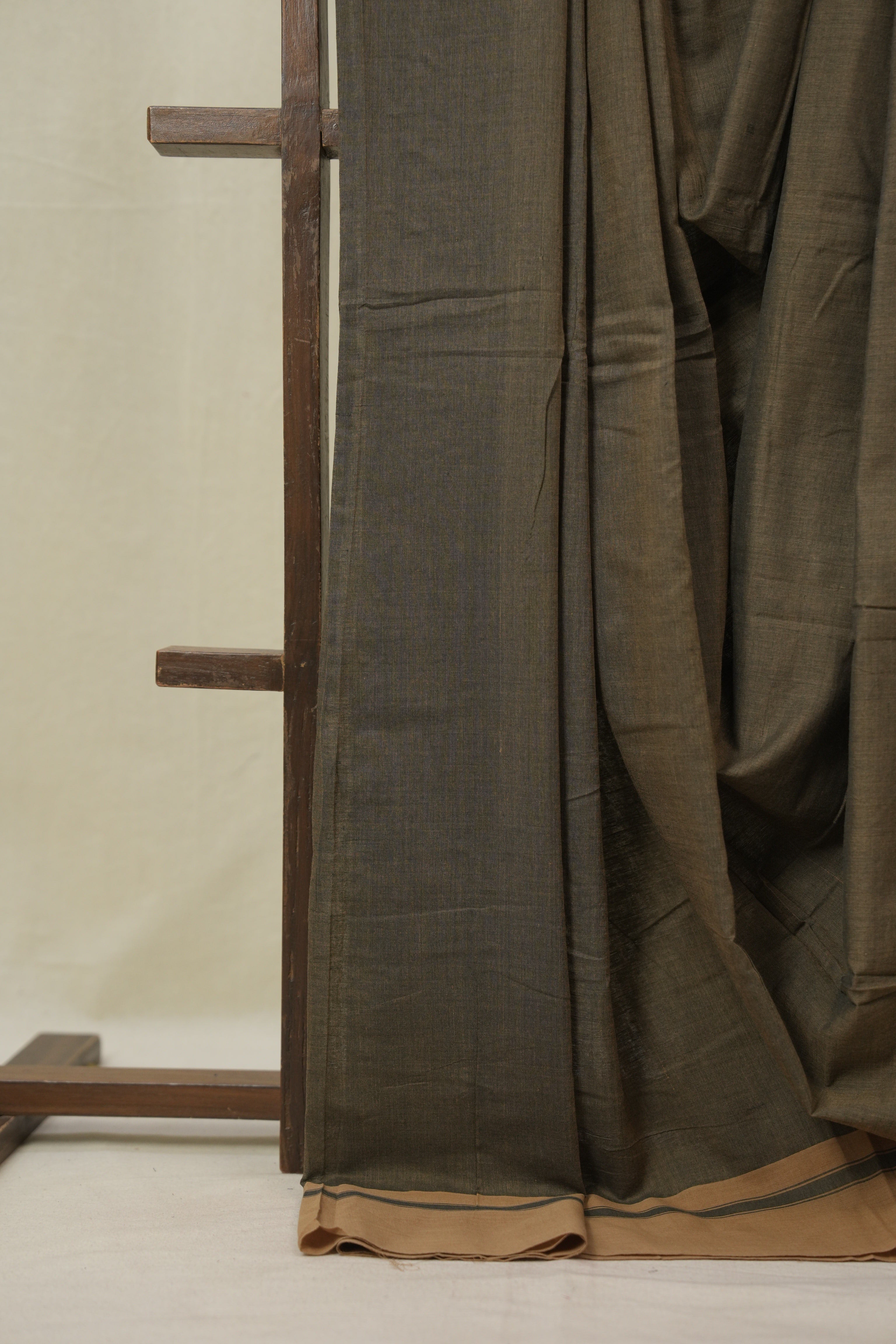 Brown Cotton Ilkal Saree - SRBCIS952