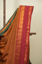 Orange Narayan Peth Cotton Saree - SRONPCS57