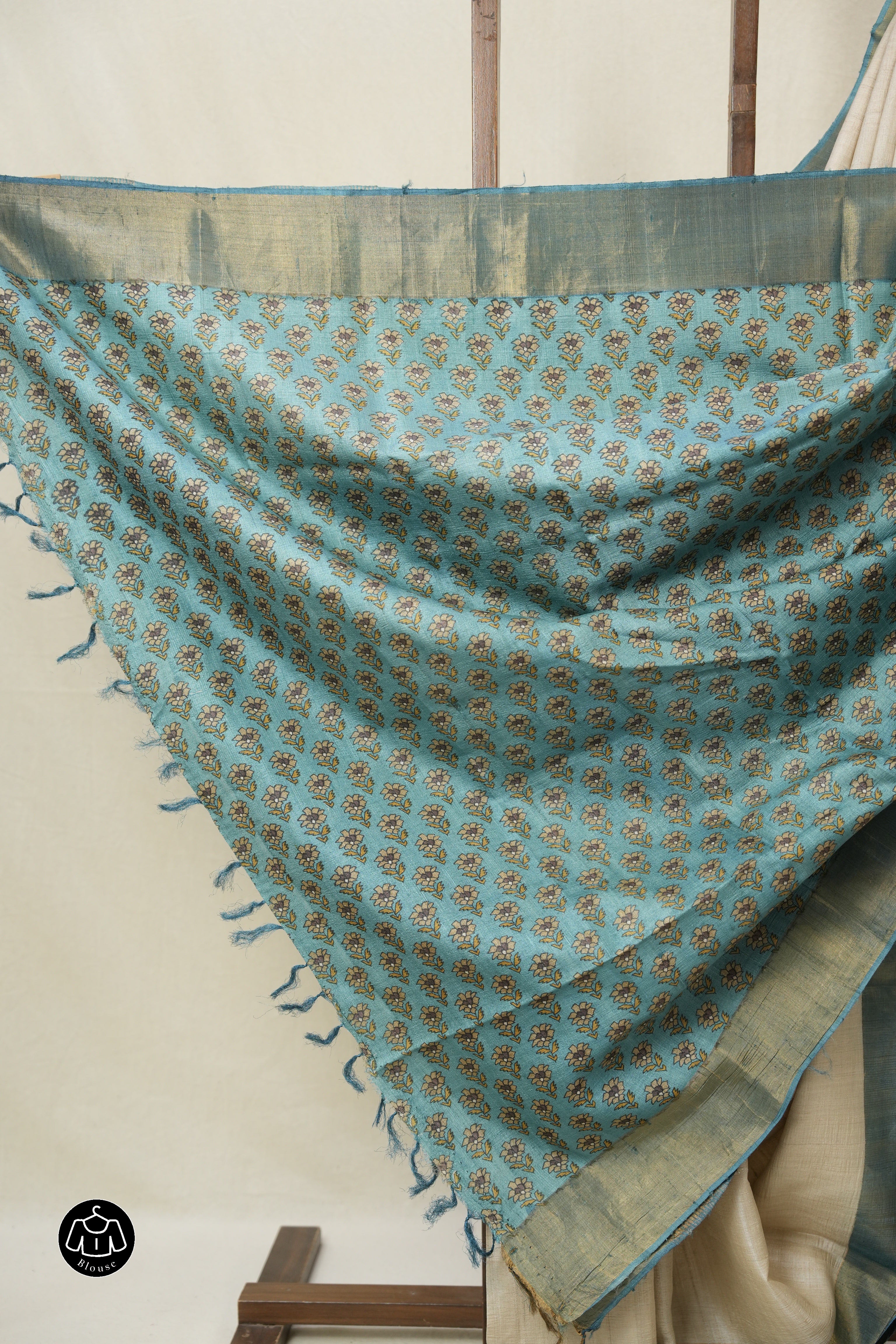 Beige Tussar Silk Saree - SRBTSS1782