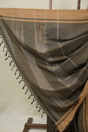Brown Cotton Ilkal Saree - SRBCIS952