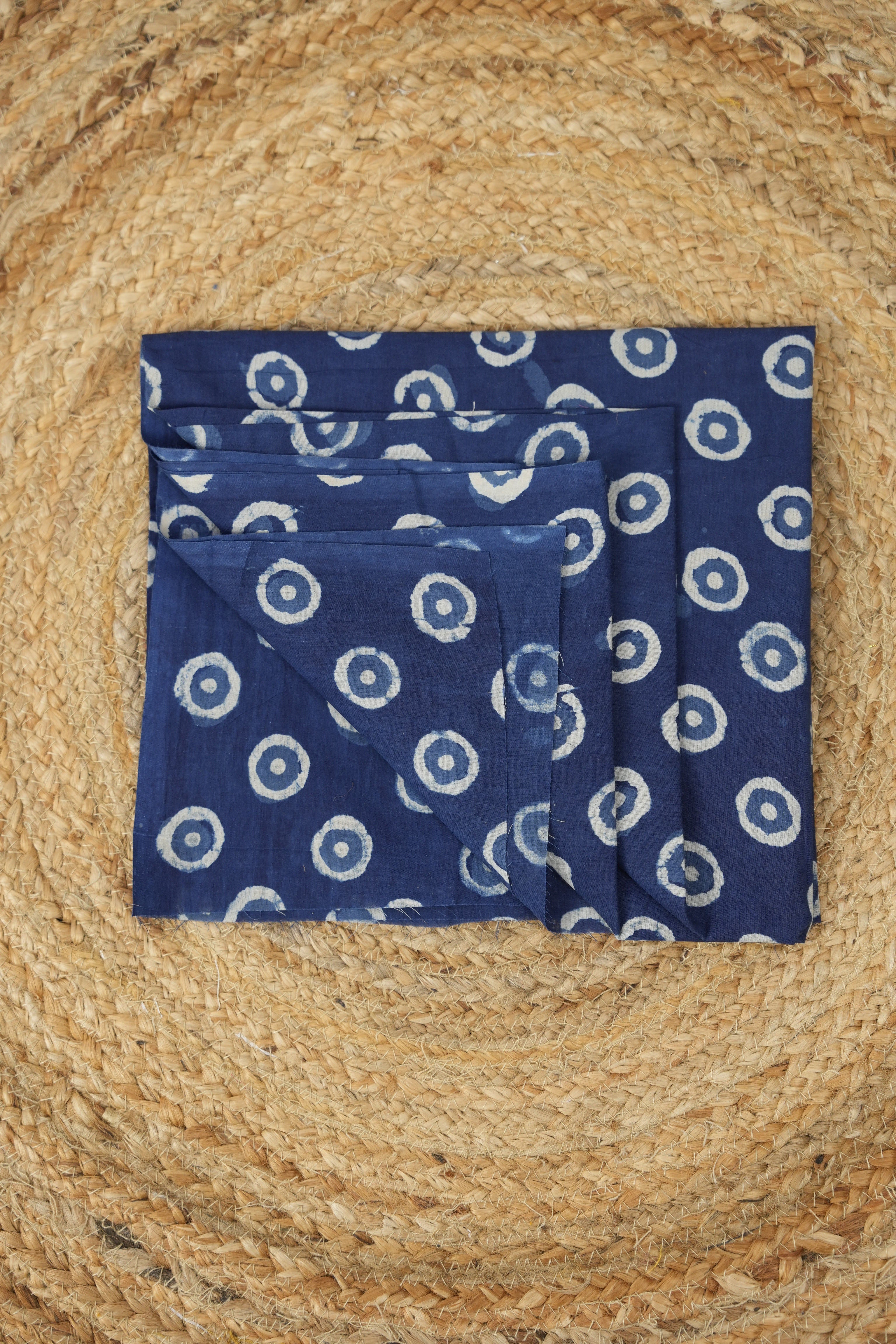 Hand Block Print Cotton Blouse Piece Set - SRCBPS09